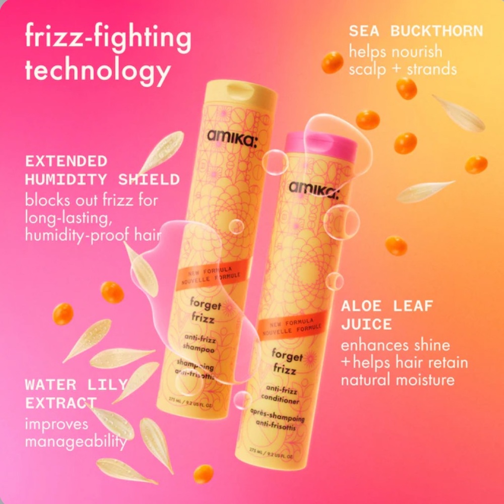 NEW amika 
Forget Frizz Anti-Frizz Shampoo